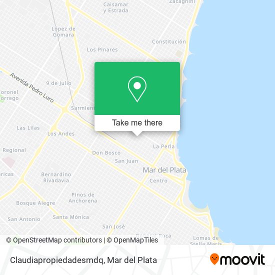Mapa de Claudiapropiedadesmdq