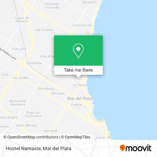 Mapa de Hostel Namaste