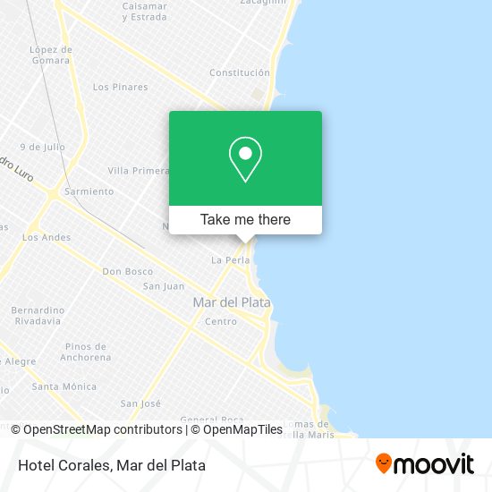 Hotel Corales map