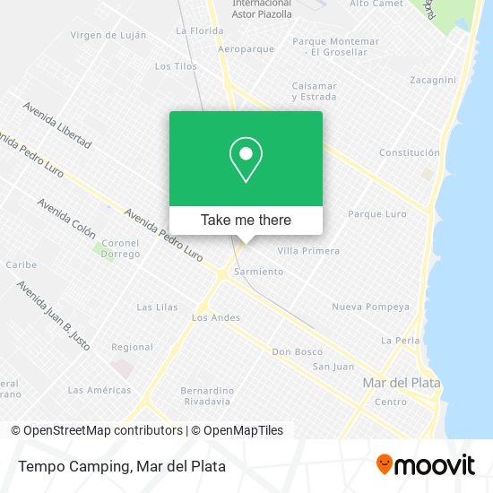 Mapa de Tempo Camping
