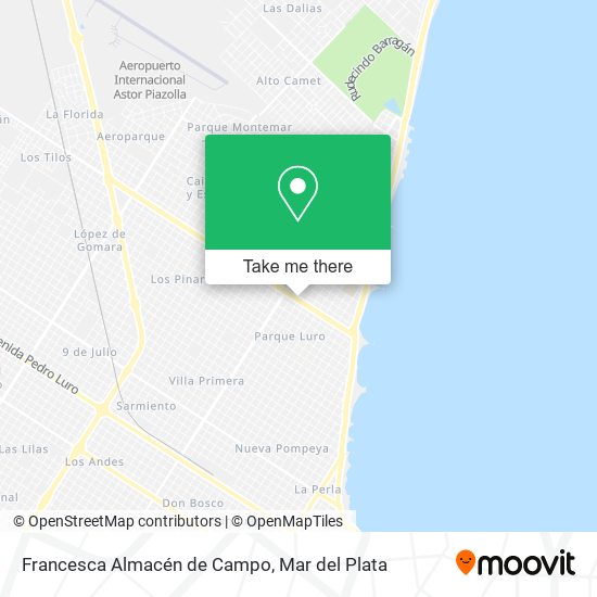 Francesca Almacén de Campo map