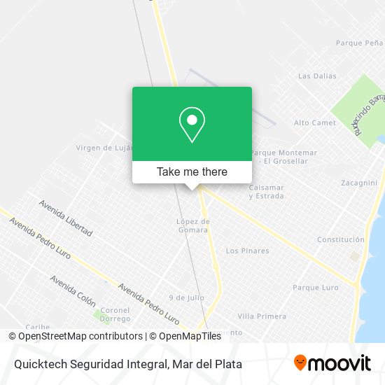 Mapa de Quicktech Seguridad Integral