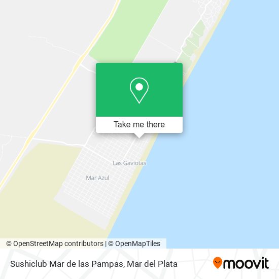 Sushiclub Mar de las Pampas map