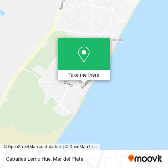Cabañas Lemu Hue map