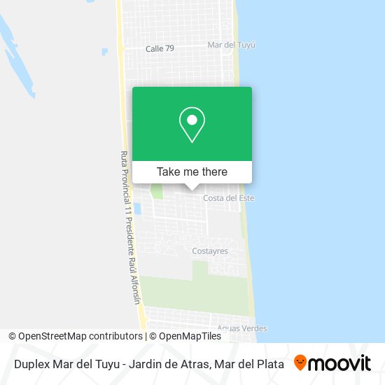 Mapa de Duplex Mar del Tuyu - Jardin de Atras