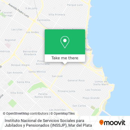 Mapa de Instituto Nacional de Servicios Sociales para Jubilados y Pensionados (INSSJP)