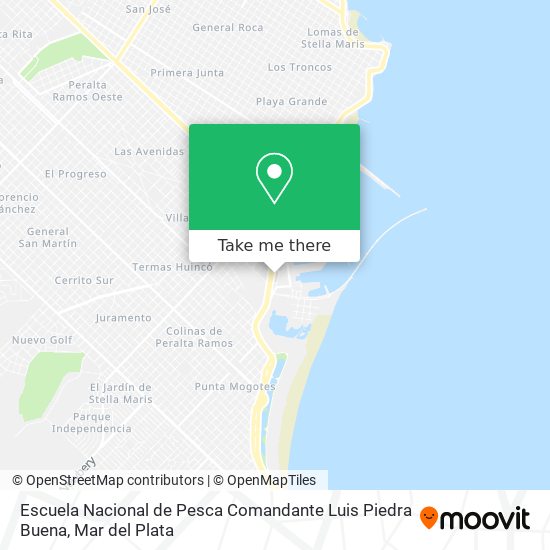 Escuela Nacional de Pesca Comandante Luis Piedra Buena map