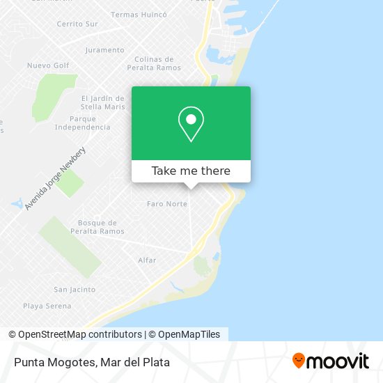 Mapa de Punta Mogotes