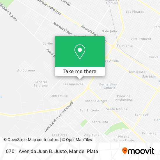 6701 Avenida Juan B. Justo map