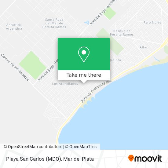 Mapa de Playa San Carlos (MDQ)