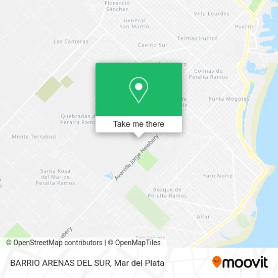 BARRIO ARENAS DEL SUR map