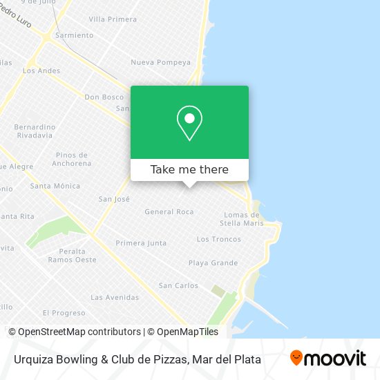 Urquiza Bowling & Club de Pizzas map