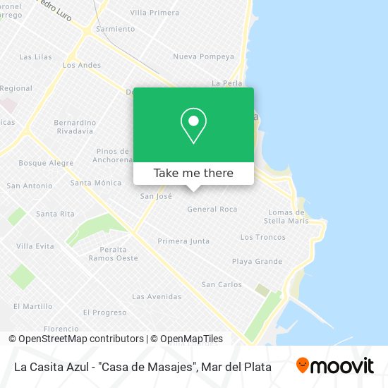 Mapa de La Casita Azul - "Casa de Masajes"
