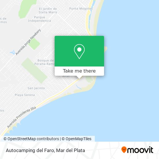 Autocamping del Faro map