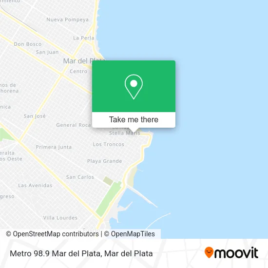 Metro 98.9 Mar del Plata map