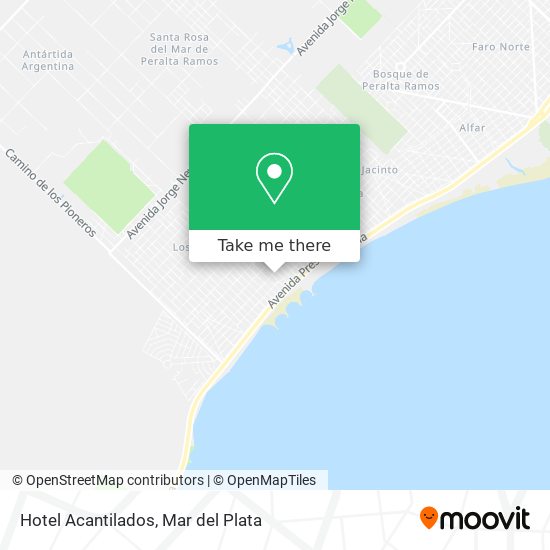 Hotel Acantilados map