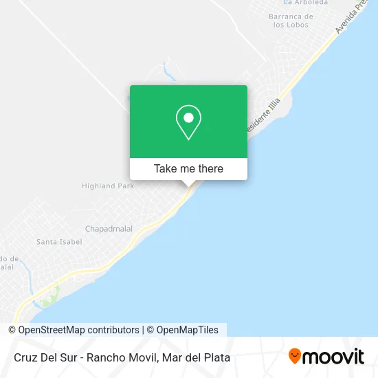 Cruz Del Sur - Rancho Movil map