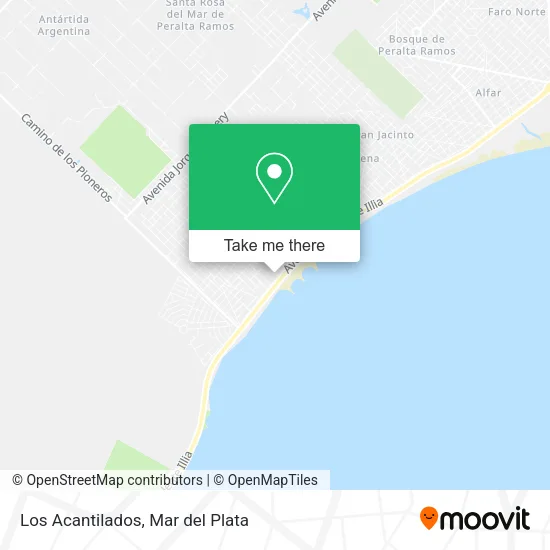 Los Acantilados map