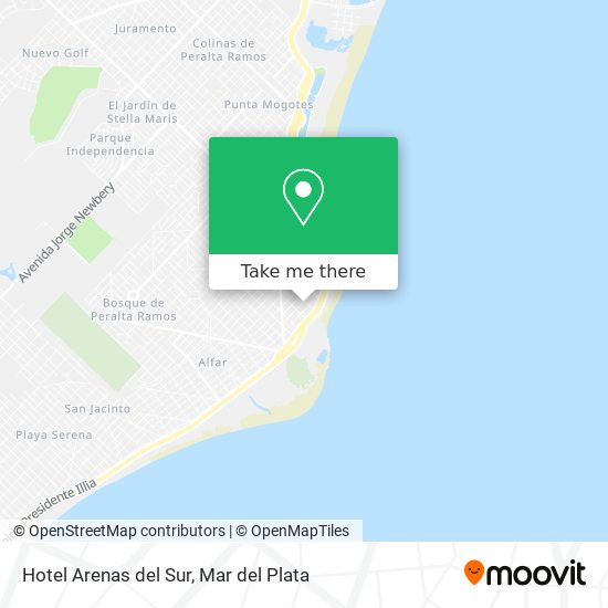 Hotel Arenas del Sur map