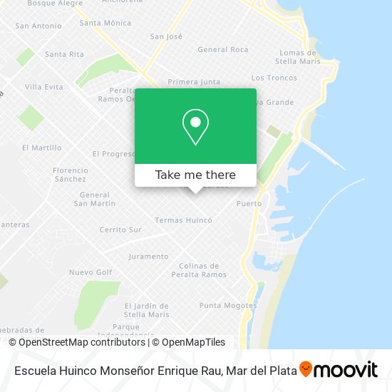 Escuela Huinco Monseñor Enrique Rau map