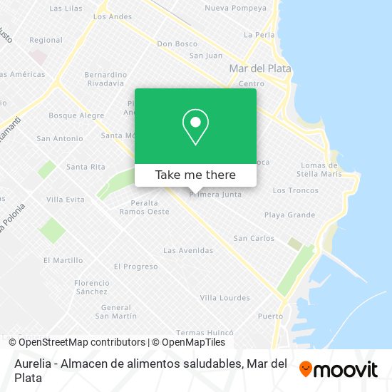 Mapa de Aurelia - Almacen de alimentos saludables
