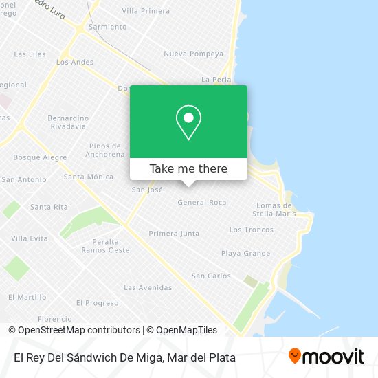 El Rey Del Sándwich De Miga map