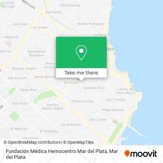 Fundación Médica Hemocentro Mar del Plata map