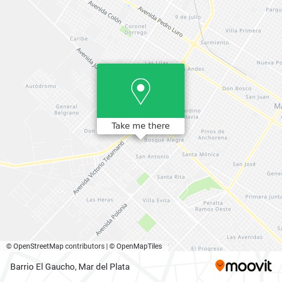 Barrio El Gaucho map