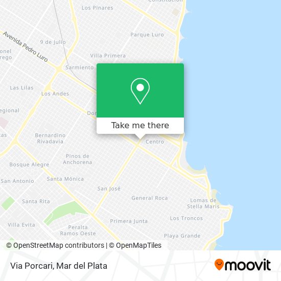 Mapa de Via Porcari