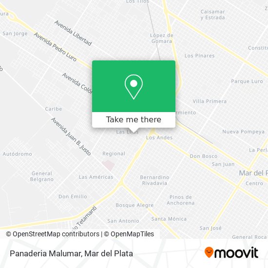 Panaderia Malumar map