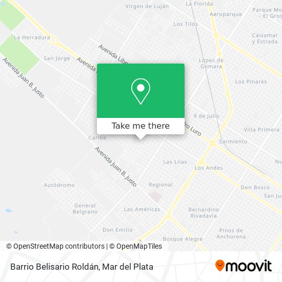 Mapa de Barrio Belisario Roldán