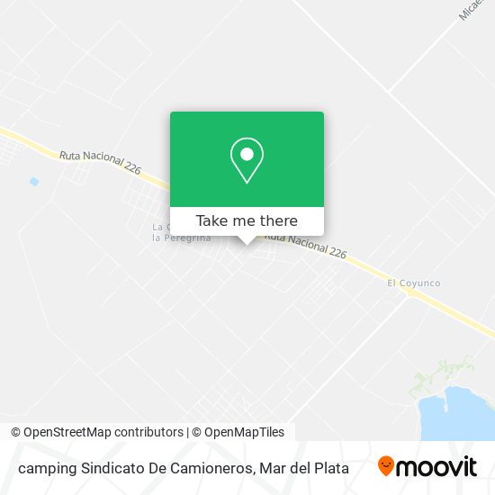 Mapa de camping Sindicato De Camioneros