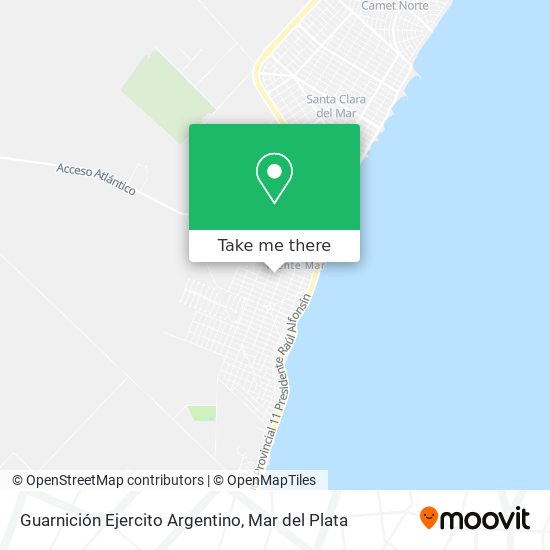Guarnición Ejercito Argentino map