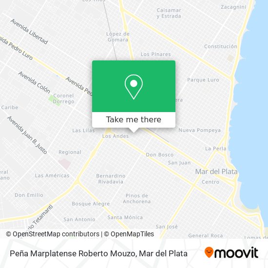 Mapa de Peña Marplatense Roberto Mouzo