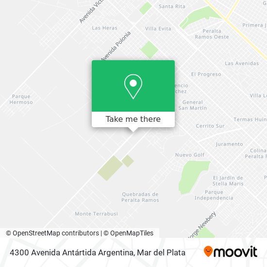 Mapa de 4300 Avenida Antártida Argentina