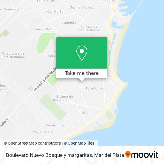 Boulevard Nuevo Bosque y margaritas map