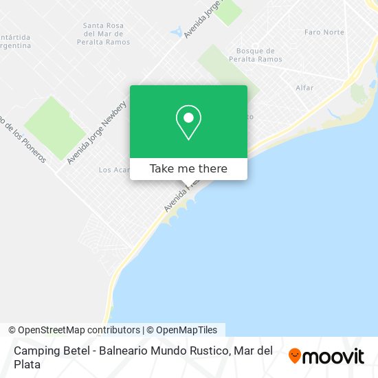 Mapa de Camping Betel - Balneario Mundo Rustico