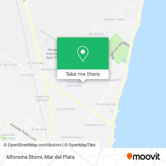 Mapa de Alfonsina Storni