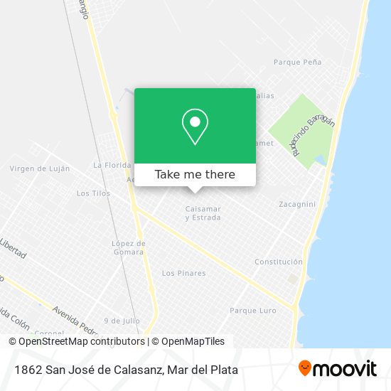 Mapa de 1862 San José de Calasanz
