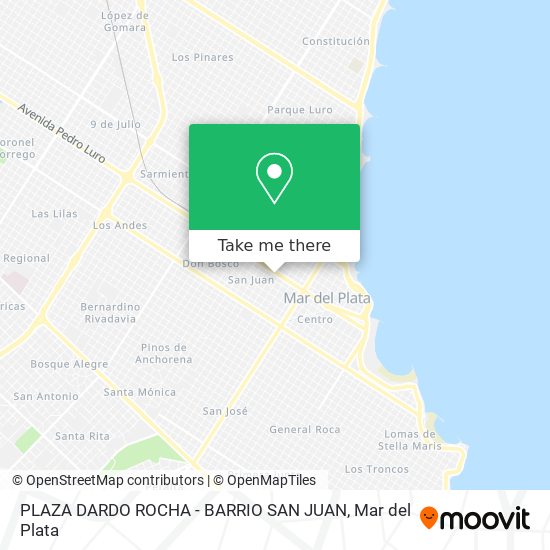 Mapa de PLAZA DARDO ROCHA - BARRIO SAN JUAN