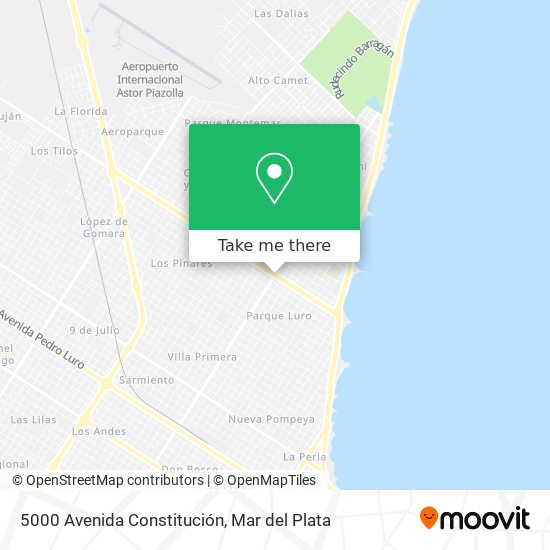 Mapa de 5000 Avenida Constitución