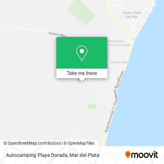 Mapa de Autocamping Playa Dorada