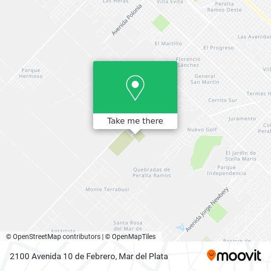 Mapa de 2100 Avenida 10 de Febrero