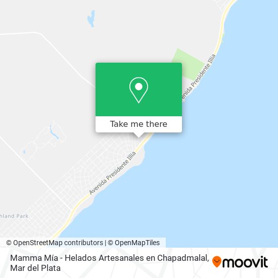 Mapa de Mamma Mía - Helados Artesanales en Chapadmalal