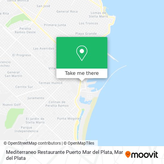 Mediterraneo Restaurante Puerto Mar del Plata map