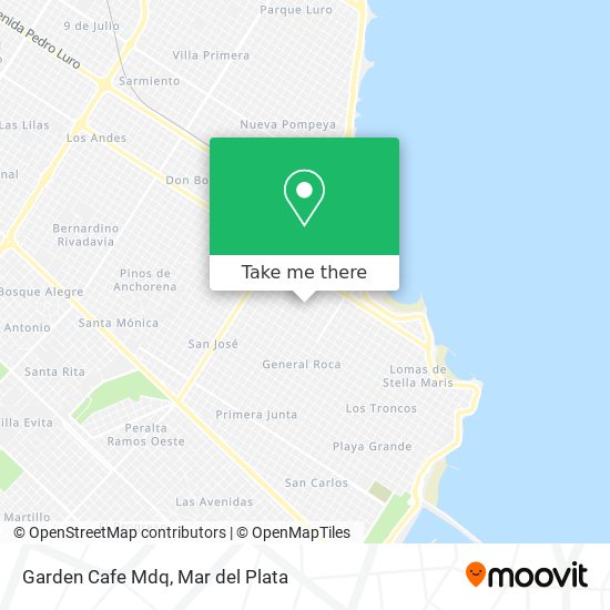 Garden Cafe Mdq map