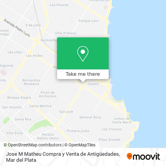 Mapa de Jose M Matheu Compra y Venta de Antigüedades