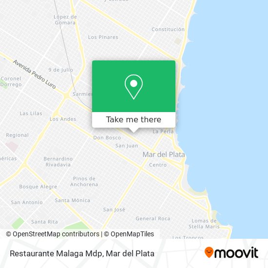 Restaurante Malaga Mdp map