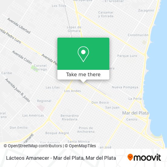 Mapa de Lácteos Amanecer - Mar del Plata