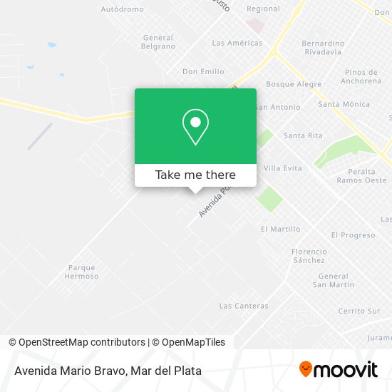 Mapa de Avenida Mario Bravo